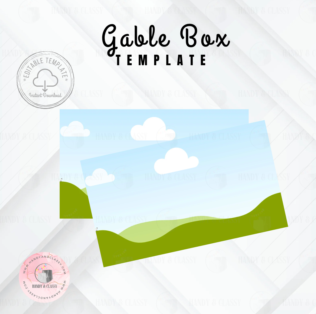 Gable Box Template (Editable)