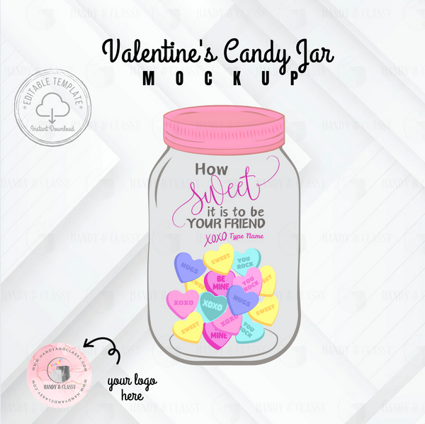 Valentine's Candy Jar (EDITABLE)