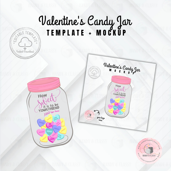 Valentine's Candy Jar (EDITABLE)