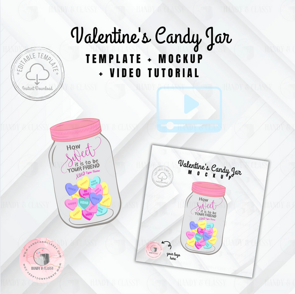 Valentine's Candy Jar (EDITABLE)