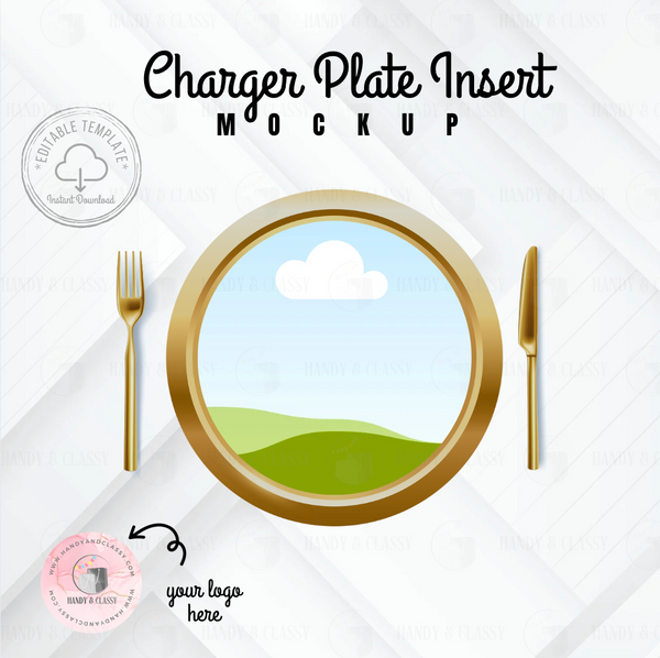 Charger Plate Insert  Template (Editable)