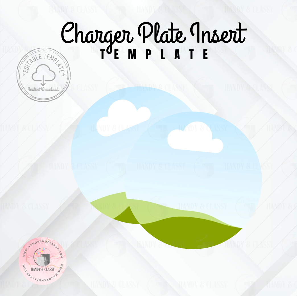 Charger Plate Insert  Template (Editable)