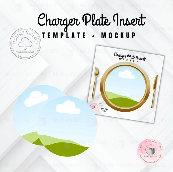 Charger Plate Insert  Template (Editable)