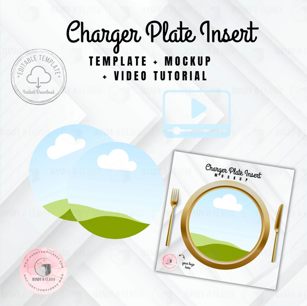 Charger Plate Insert  Template (Editable)