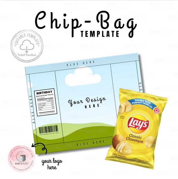 Chip-bag Template (Editable)