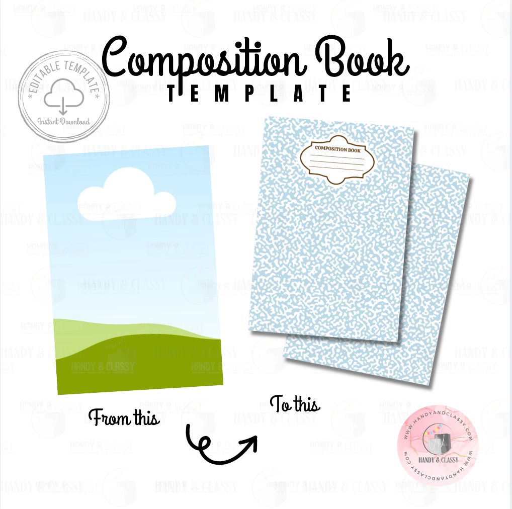 Composition Book Template (Editable)