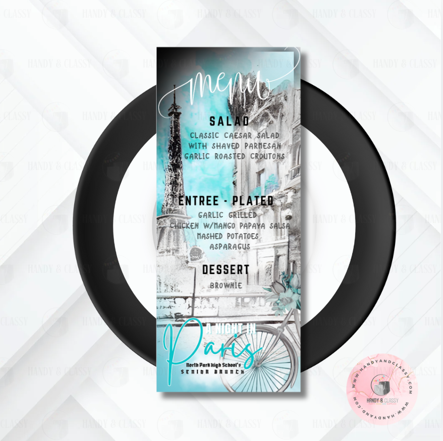 Custom Menu Card (Digital File)