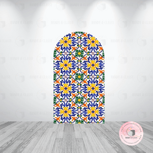 Mosaic Arch Cover Yellow&Blue (Material: Polyester)