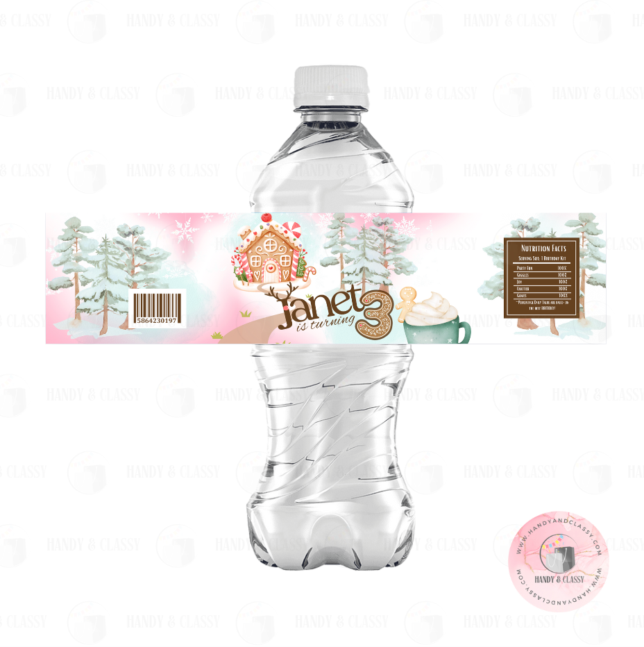 Gingerbread Printable Party Favor (Digital Design)