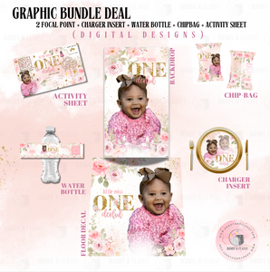 GRAPHIC Custom BundlE - 2 Focal Points, Charger Insert, WaterBottle, ChipBag & Activity Sheet