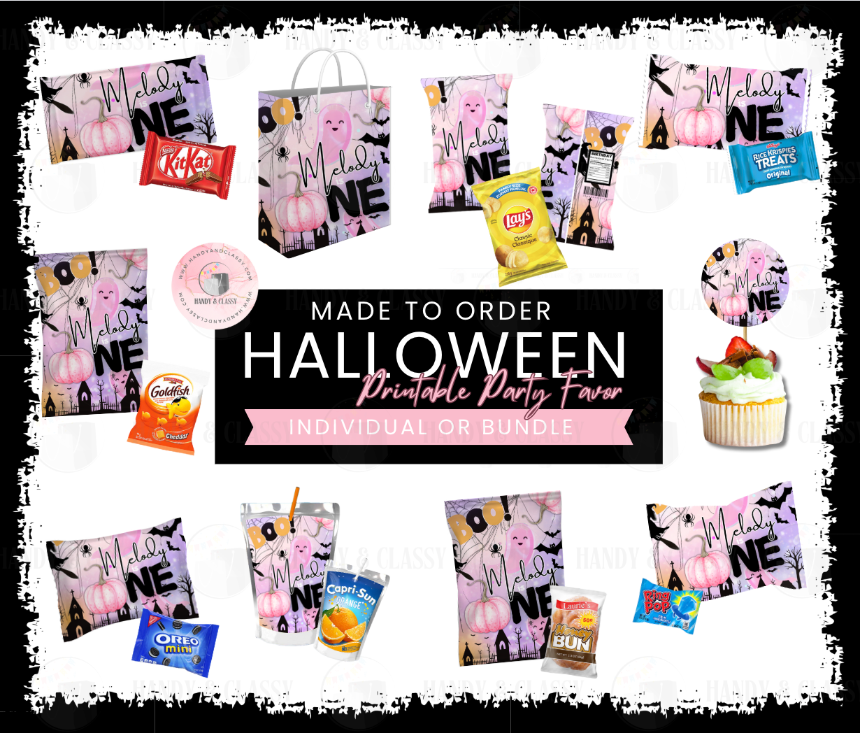 Halloween Printable Party Favor (Digital Design)