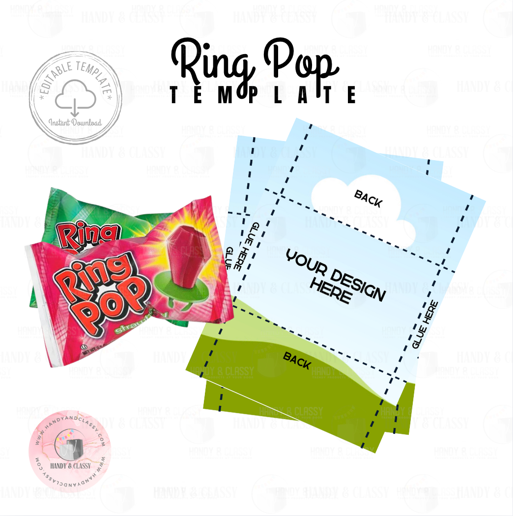 Ring Pop Template (Editable)