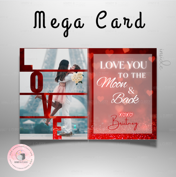 Custom Mega Jumbo Valentine's Card (Digital Design)