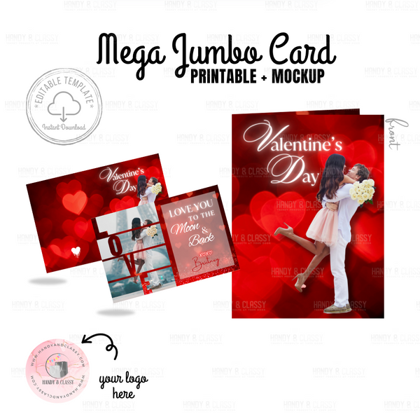 Mega Jumbo Valentine Printable (Editable)