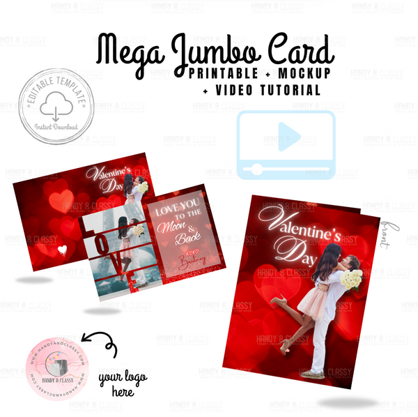 Mega Jumbo Valentine Printable (Editable)