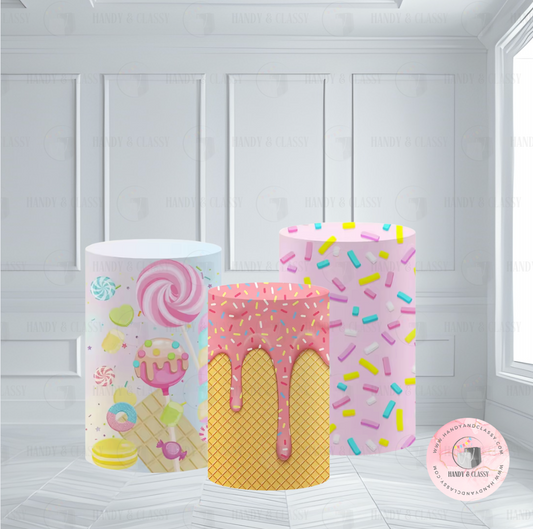 Custom Pedestal Cover (Material: Spandex or Polyester)