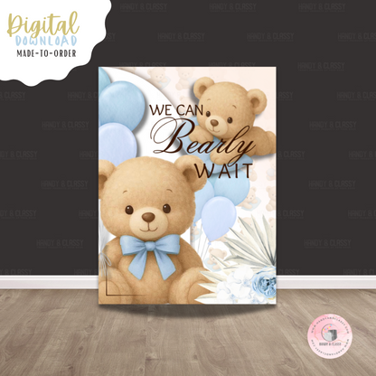 We Can't Bearly Wait Blue Design (Digital File)