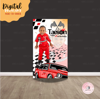 Racing Car red and black Design (Digital File)