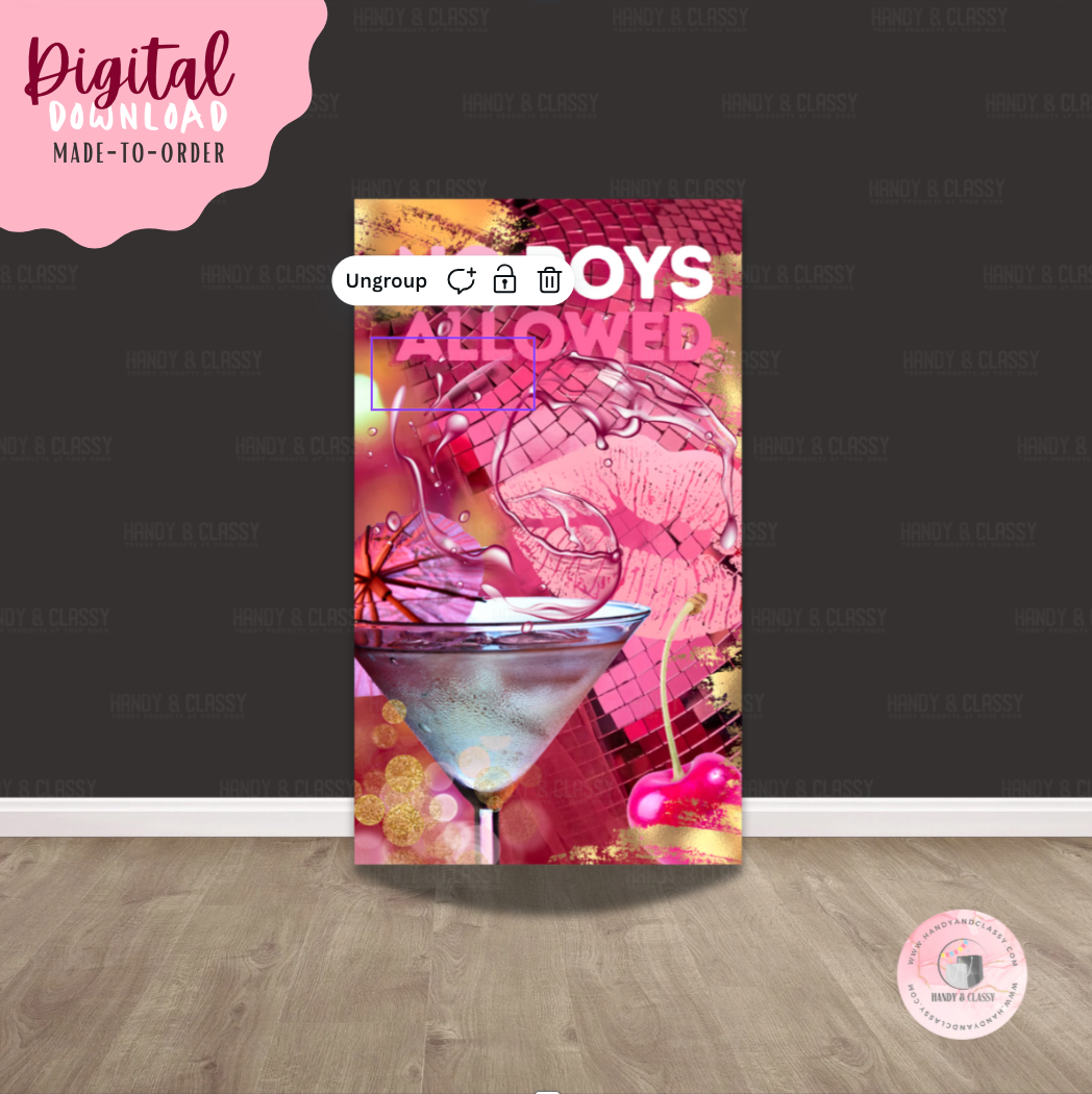 NO BOYS ALLOWED Design (Digital File)