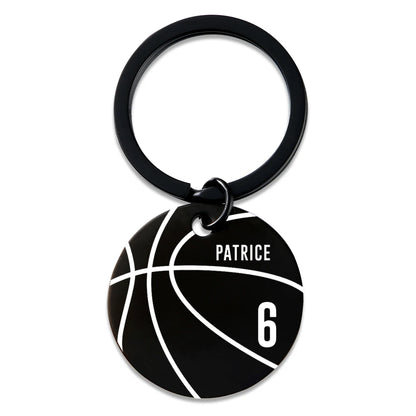 Personalized Basketball Engraved Keychain