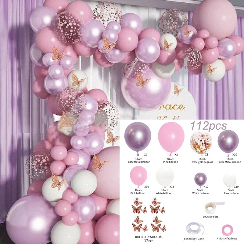 Pink Blue Balloon Arch Kits