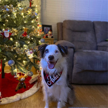 Personalized Dog Plaid Bandana