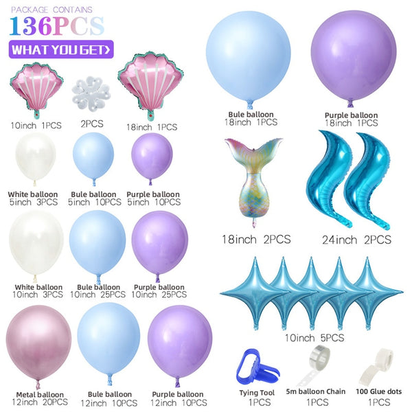 Mermaid Pastel Balloon Arch Kit