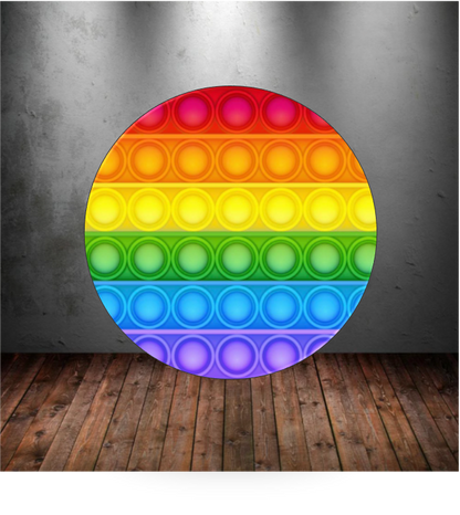 Push It Fidget Matching Round Backdrop +  Pedestal Covers (Material: Polyester)