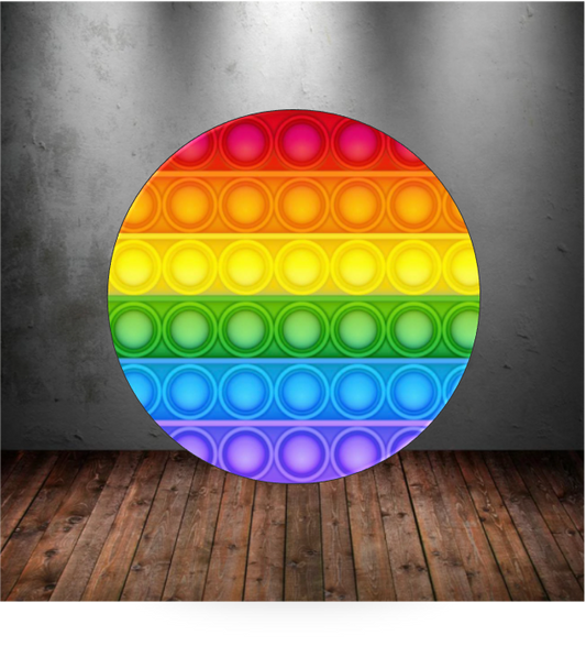 Push It Fidget Matching Round Backdrop +  Pedestal Covers (Material: Polyester)