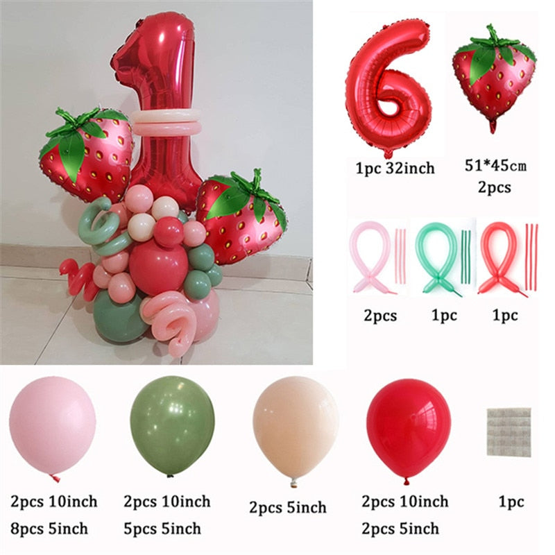 Strawberry Balloon Arch Kits