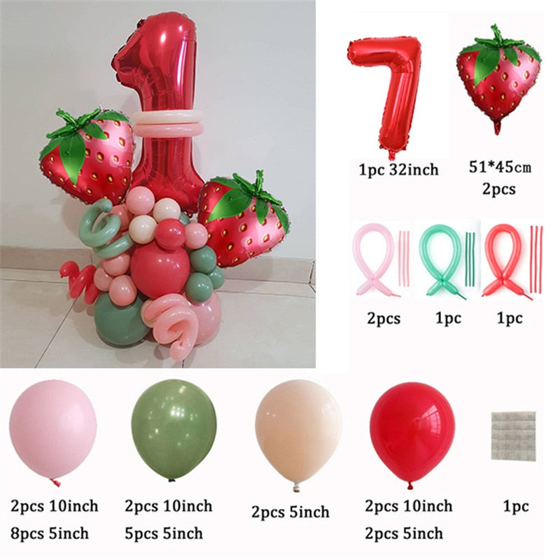 Strawberry Balloon Arch Kits