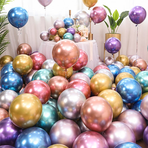 Metal Latex Balloons (Different Colours)