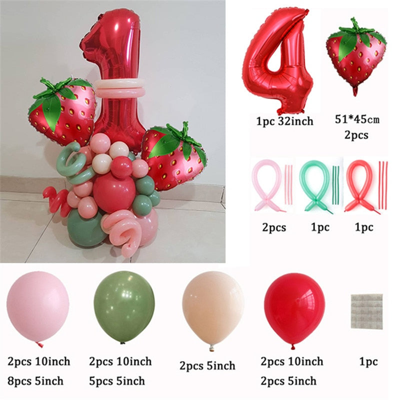 Strawberry Balloon Arch Kits