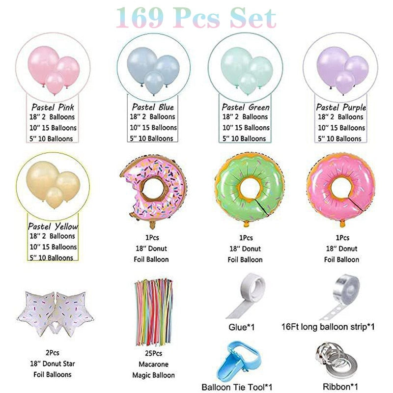 Donut Pastel Balloon Arch Kit