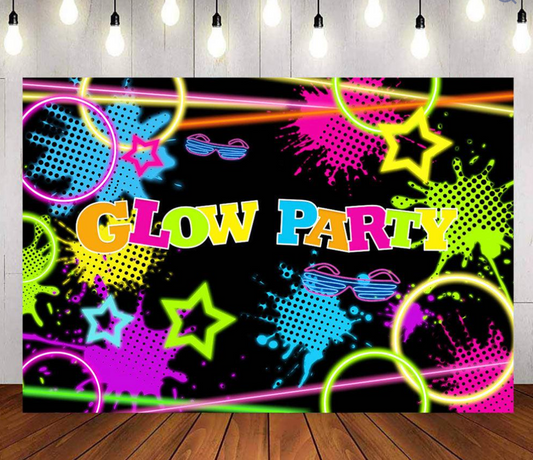 Glowing in Neon Backdrop (Material: Vinyl)