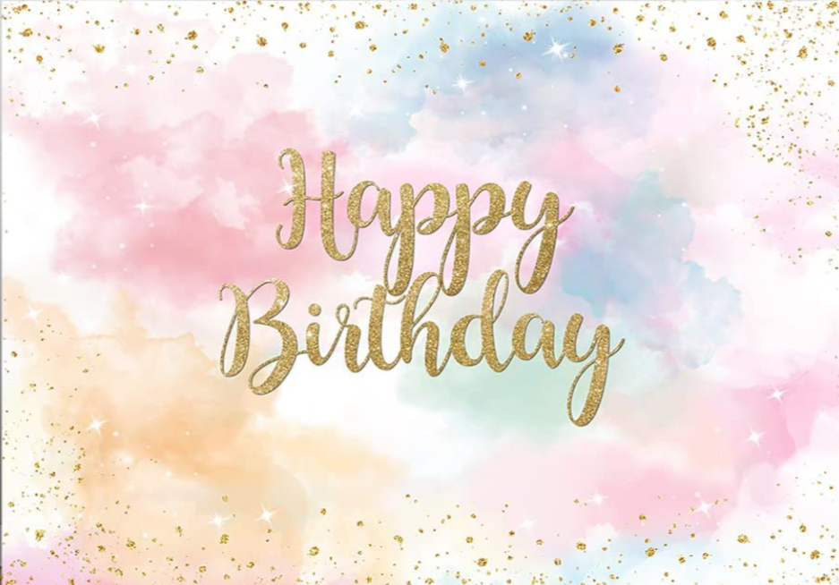 Pastel Birthday Backdrop (Material: Vinyl)