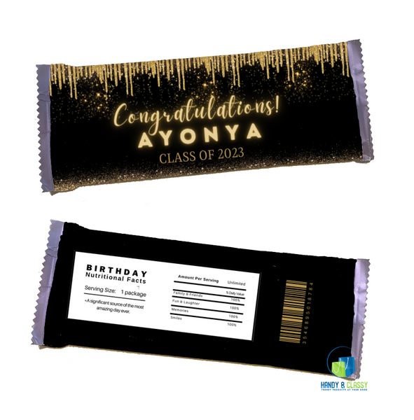Personalized Chocolate Wrap Labels