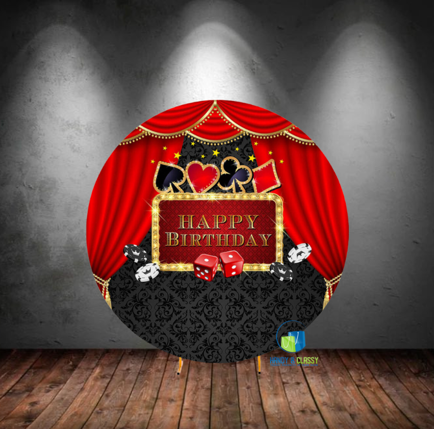 Casino Round Cover (Material: Polyester)