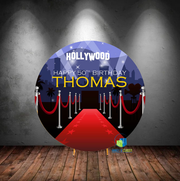 Hollywood - Red Carpet Round Cover (Material: Polyester)