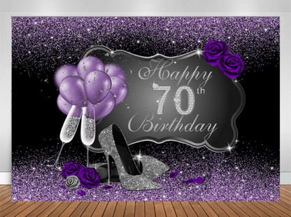 Silver & Lilac Backdrop (Material: Vinyl)