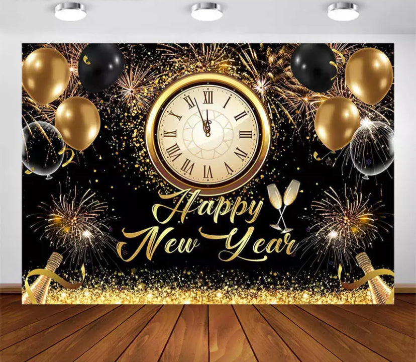 New Year Backdrop (Material: Vinyl)