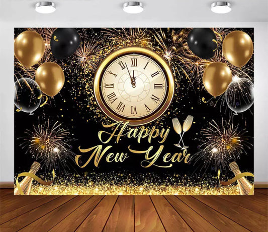 New Year Backdrop (Material: Vinyl)