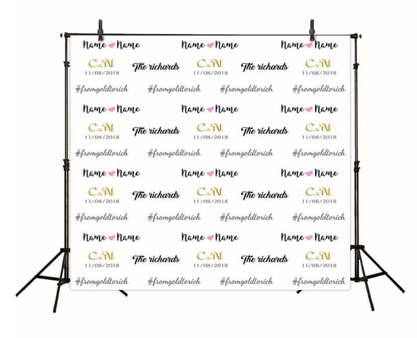 Custom Step & Repeat Backdrop (Material: Vinyl or Microfiber)