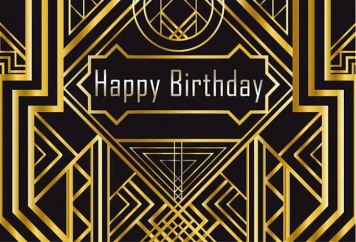 Gatsby Birthday Backdrop (Material: Vinyl)