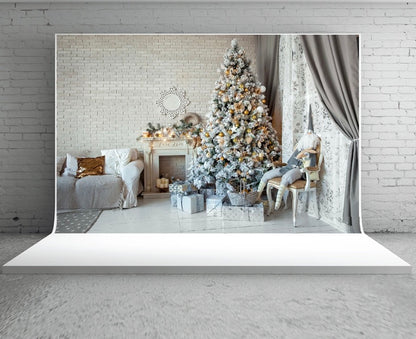 Christmas Tree Backdrop
