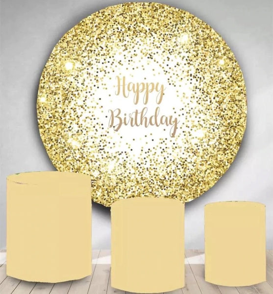 Golden Round Backdrop (Material: Polyester)
