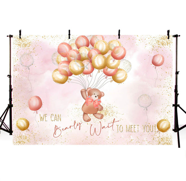 In Pink Bearly Backdrop (Material: Vinyl)