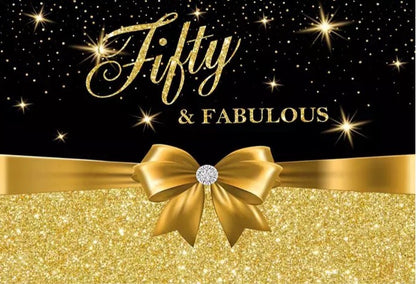 Golden Anniversary Backdrop (Material: Vinyl)