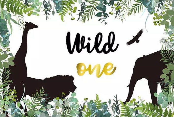 Jungle in Black Backdrop (Material: Vinyl)