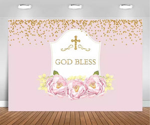 Christianity in Pink Backdrop (Material: Vinyl)